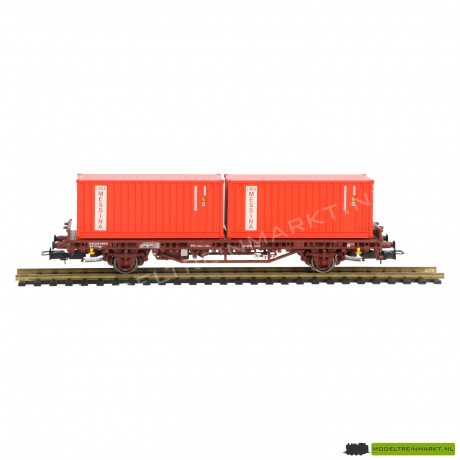 HR6463 Rivarossi Platte wagon met containers