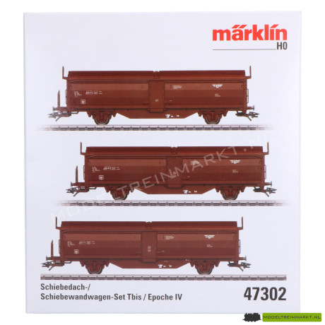 47302 Märklin schuifdak-/schuifwandwagens Tbis