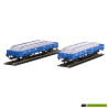 HR6123 Rivarossi Set van 2 platte wagons RailPro