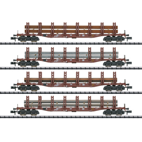 15484 Minitrix Set goederenwagens "Staalvervoer"